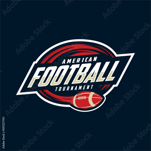 American football championship logo and badge