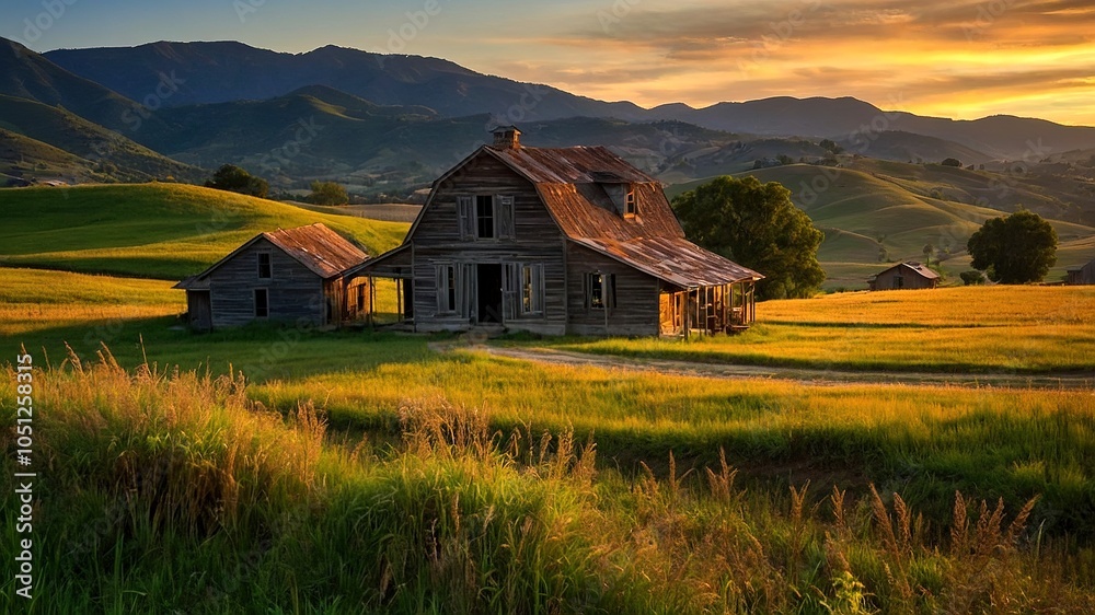 Rustic Charm: Mountain Gorge Farmhouse and Dirt Road - Architecture, Farmhouse, Mountain, Gorge, Road Rustic Charm: Mountain Gorge Farmhouse and Dirt Road - Architecture, Farmhouse, Mountain, Gorge, Road