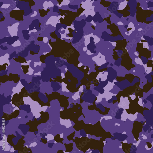 Seamless purple military camouflage pattern vector