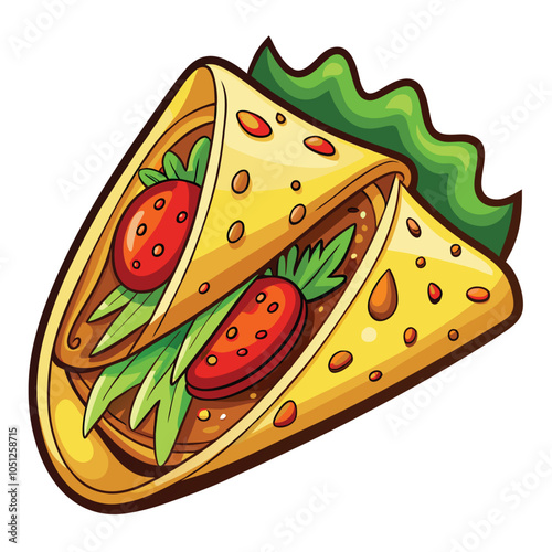 Delicious Quesadilla on a White Background Vector Illustration for Food Lovers
