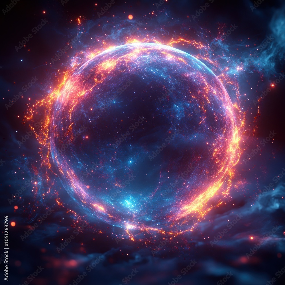 Obraz premium Fiery Cosmic Orb