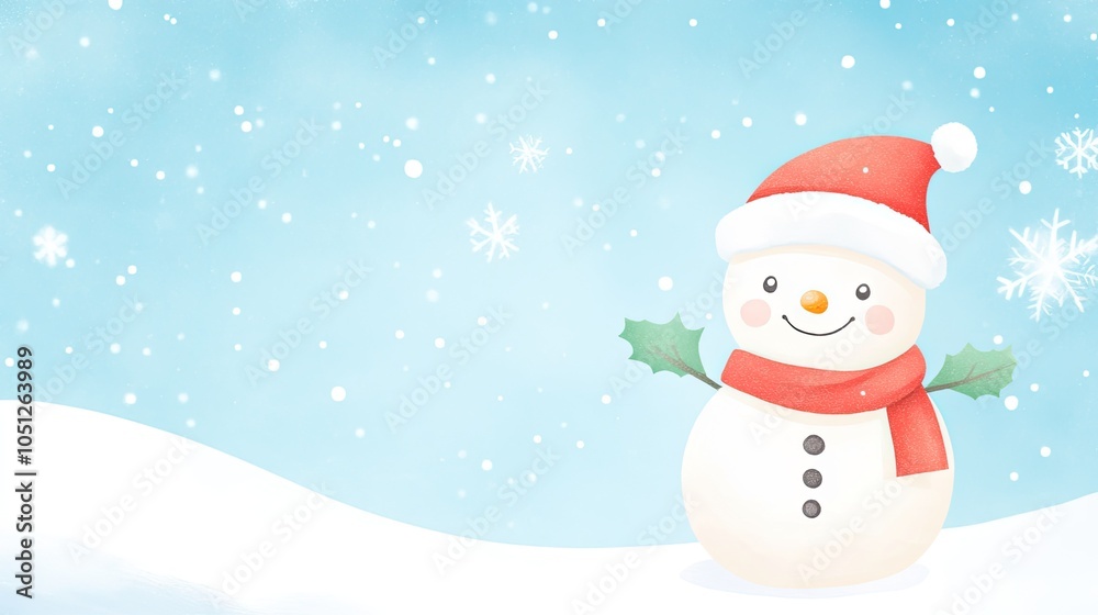 A snowman, garden minimalist snowman Christmas background A snowman, garden minimalist snowman Christmas background