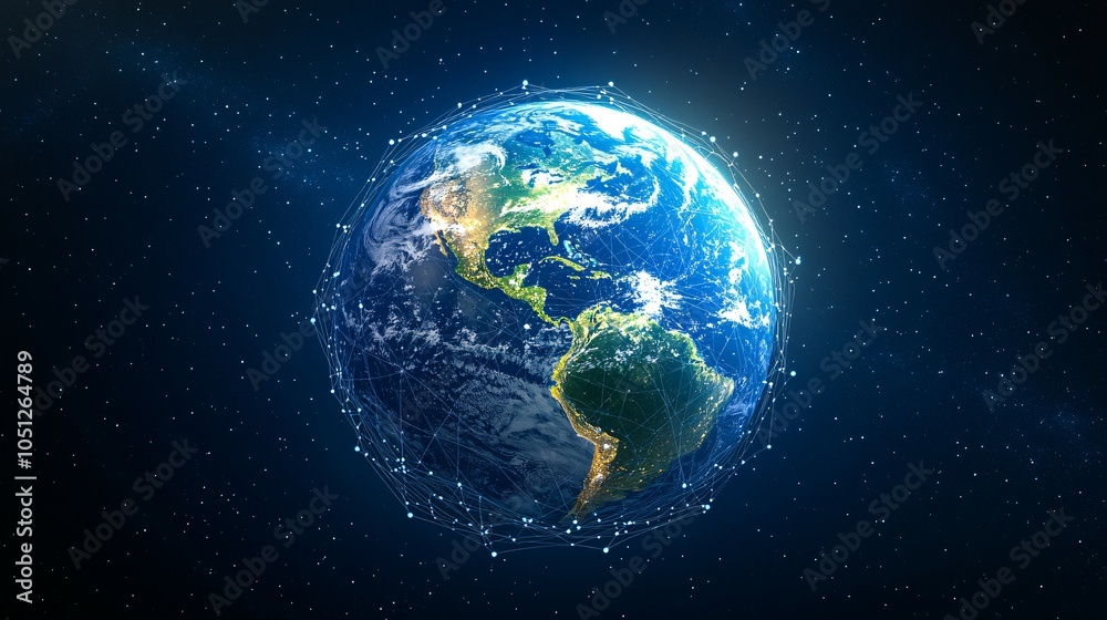 Obraz premium Earth in the Vastness of Space