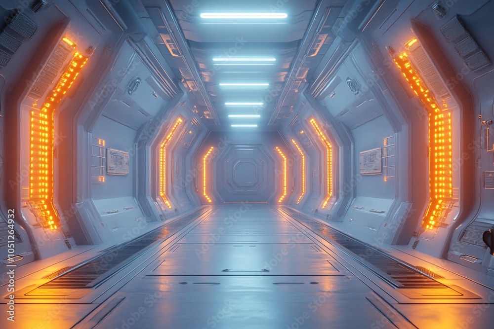 Futuristic Spaceship Corridor