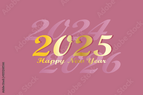 2025 new year, greetin card, change years concept photo