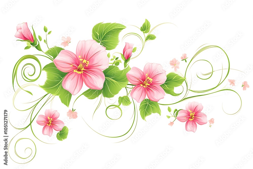 Fototapeta premium Floral abstraction for design.