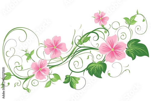 Floral abstraction for design.