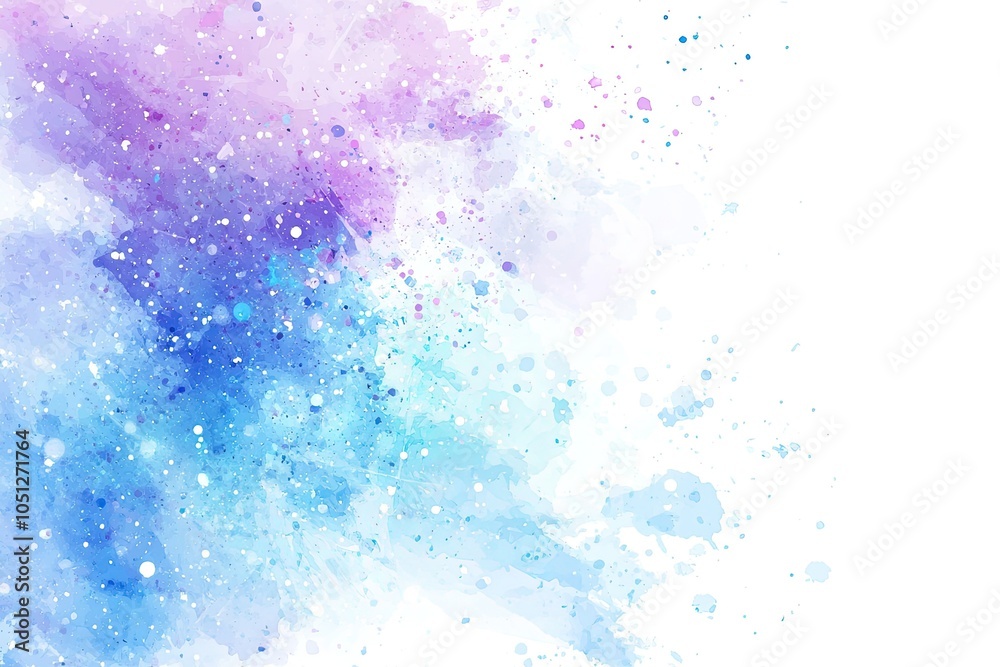 Obraz premium Colorful watercolor splash, creative abstract design on white background.