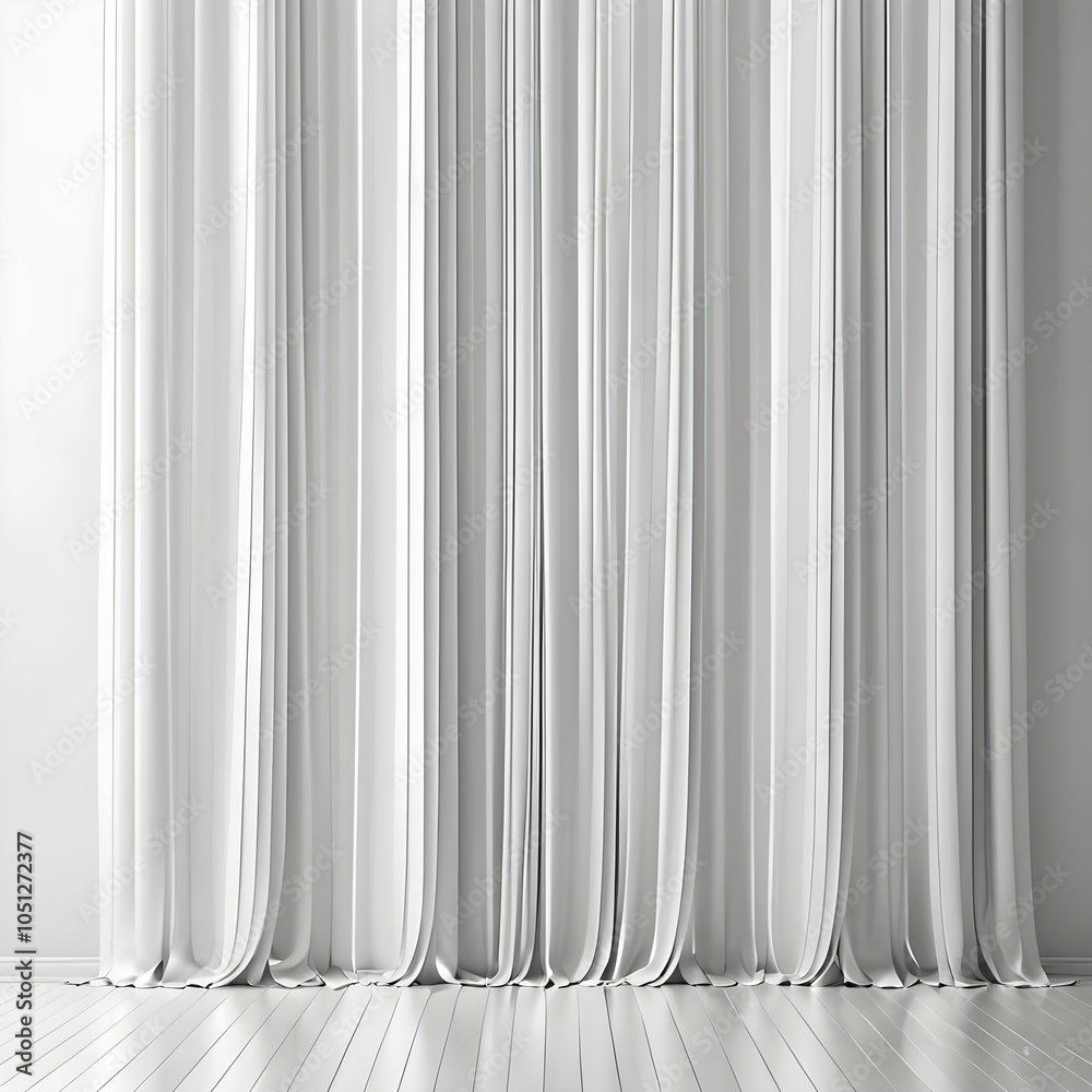Obraz premium white curtain with background