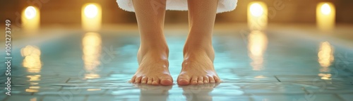 Wallpaper Mural Gentle foot massage in luxury spa, soft towels and ambient lighting, foot spa, rejuvenation Torontodigital.ca