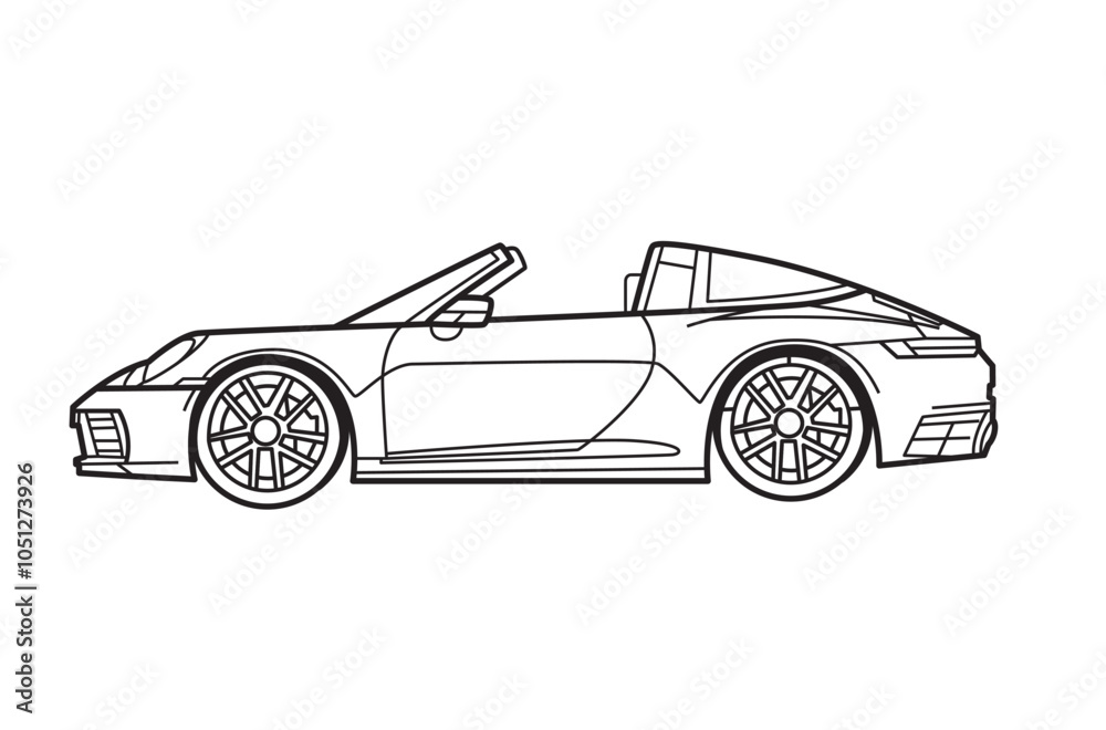 Obraz premium Sports car metal wall art