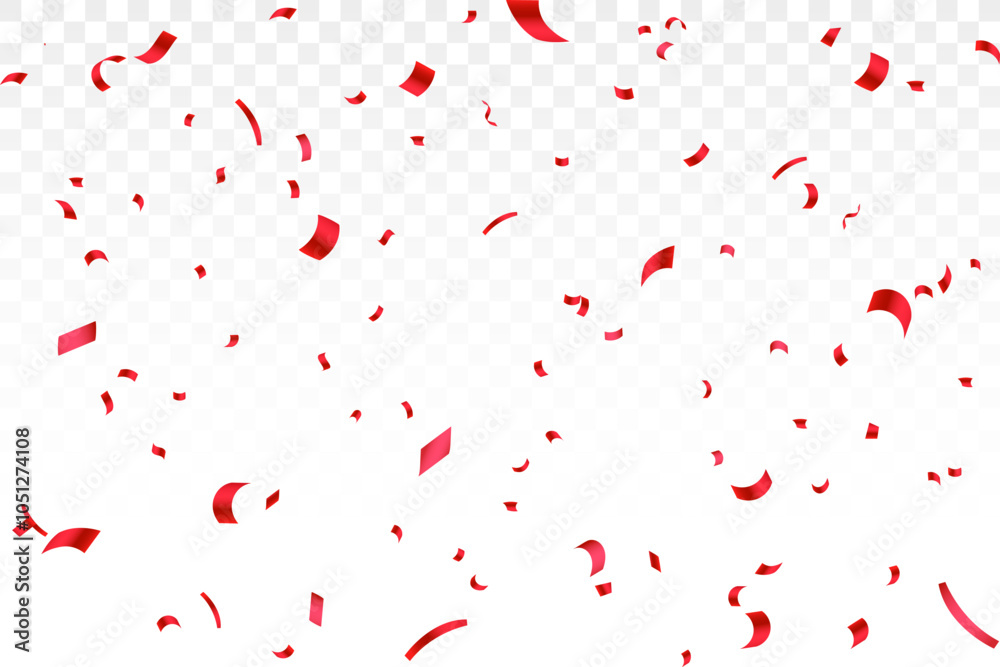 Red confetti isolated on transparent background, celebration party background design with confetti and red ribbons, Bright festive tinsel of red color. Valentine’s Day, Birthday, Holiday, New Year, Red confetti isolated on transparent background, celebration party background design with confetti and red ribbons, Bright festive tinsel of red color. Valentine’s Day, Birthday, Holiday, New Year,