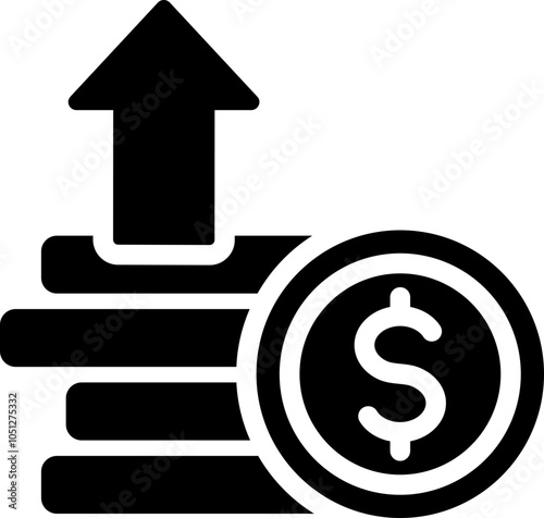 Growing Investment Glyph Icon