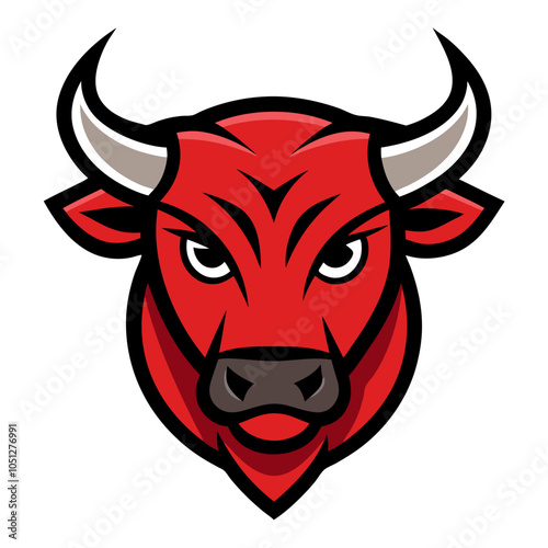 Bull mascot logo | isolated vector illustration on white background