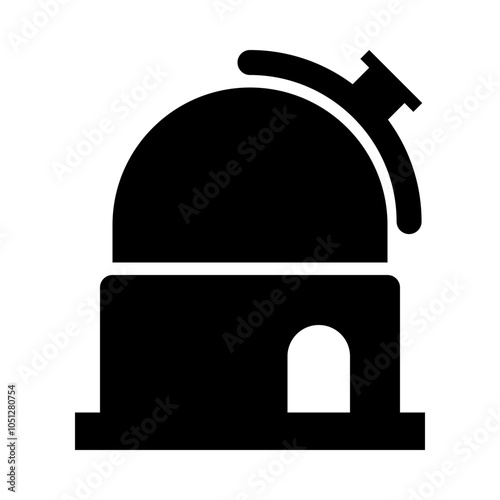 Space observatory icon glyph