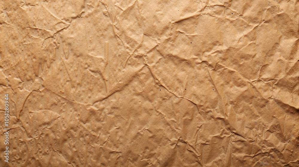 Fototapeta premium Crumpled Brown Paper Texture Background