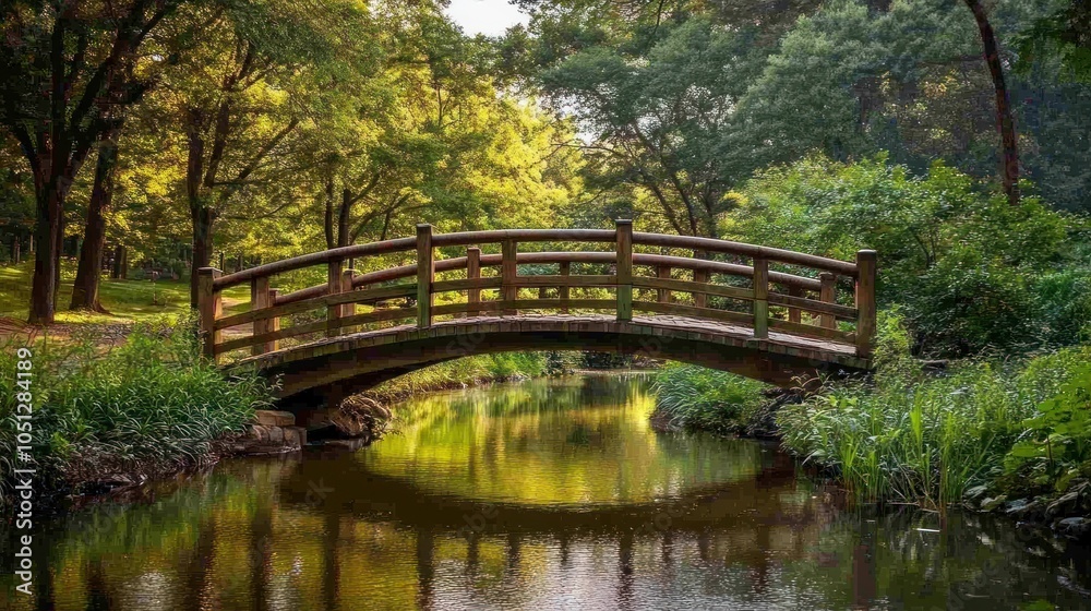 Scenic Bridge View - Bridge stretching over a serene natural landscape, blending with the environment and providing scenic beauty. Scenic Bridge View - Bridge stretching over a serene natural landscape, blending with the environment and providing scenic beauty.