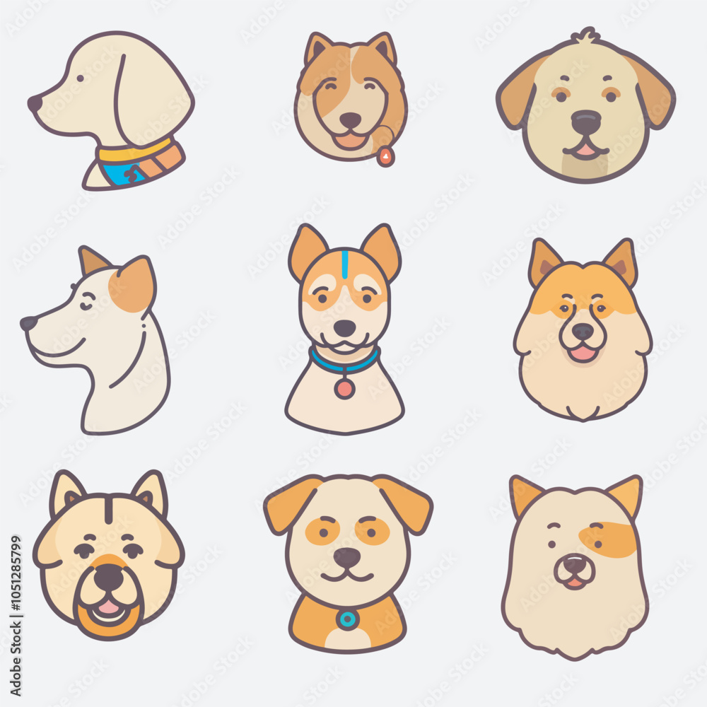 Obraz premium Art and Illustration of cat and dog perfect for design
