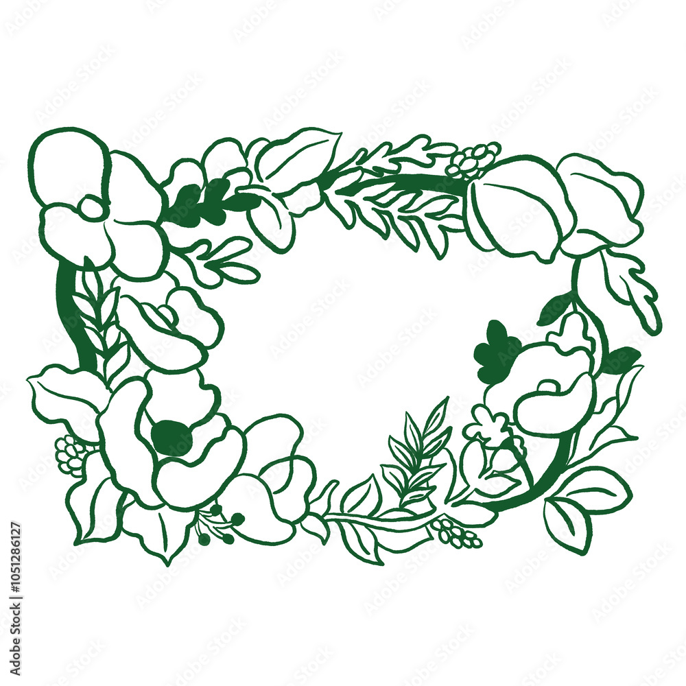 frame with flowers frame with flowers
