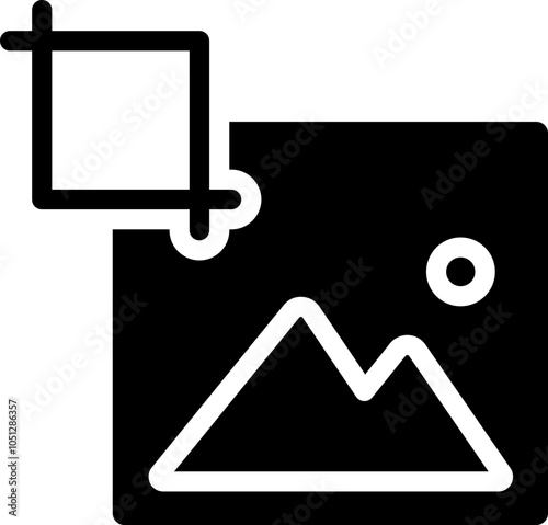 Crop Image Glyph Icon