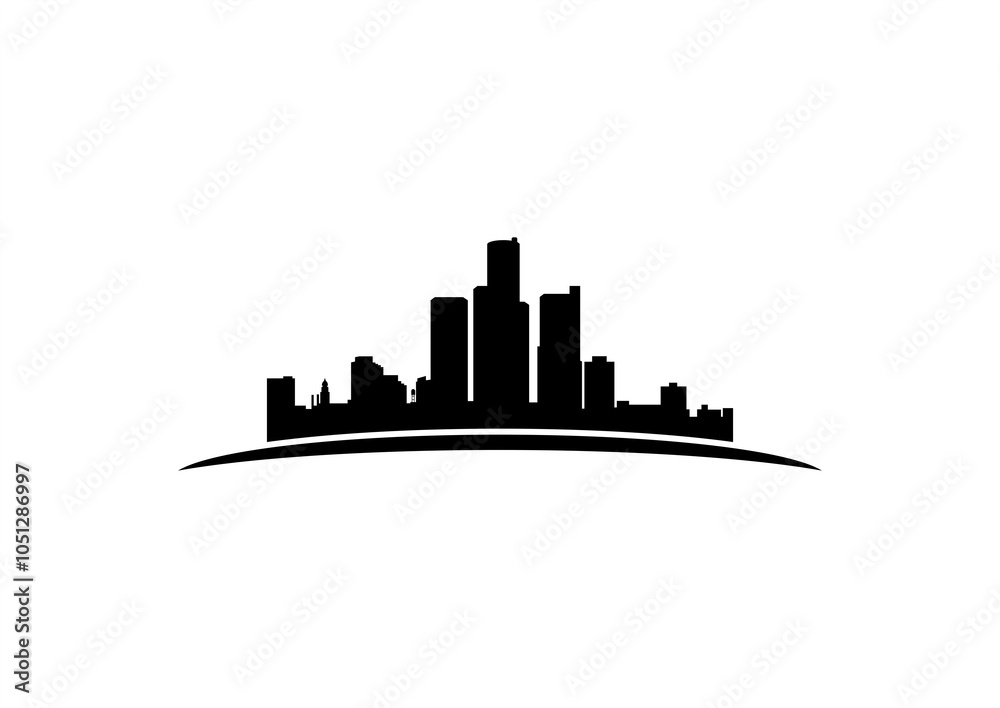 Naklejka premium BUILLDING SKYLINE CITY