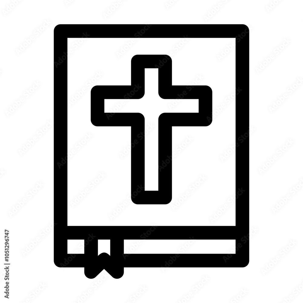 Obraz premium Bible Line Icon Vector