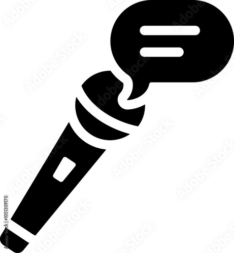 Verbal Conversation Glyph Icon