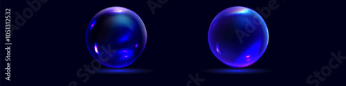 Sphere shield abstract energy protection spheres. Force field globe shell. Dome barrier technology vector set.