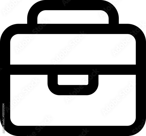 UI briefcase Vector Icon Illustration. Line Style