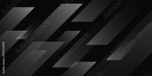 Abstract lines pattern technology on gray gradients background. Modern gray abstract vector long banner background. Vector illustration abstract graphic design banner pattern background template.