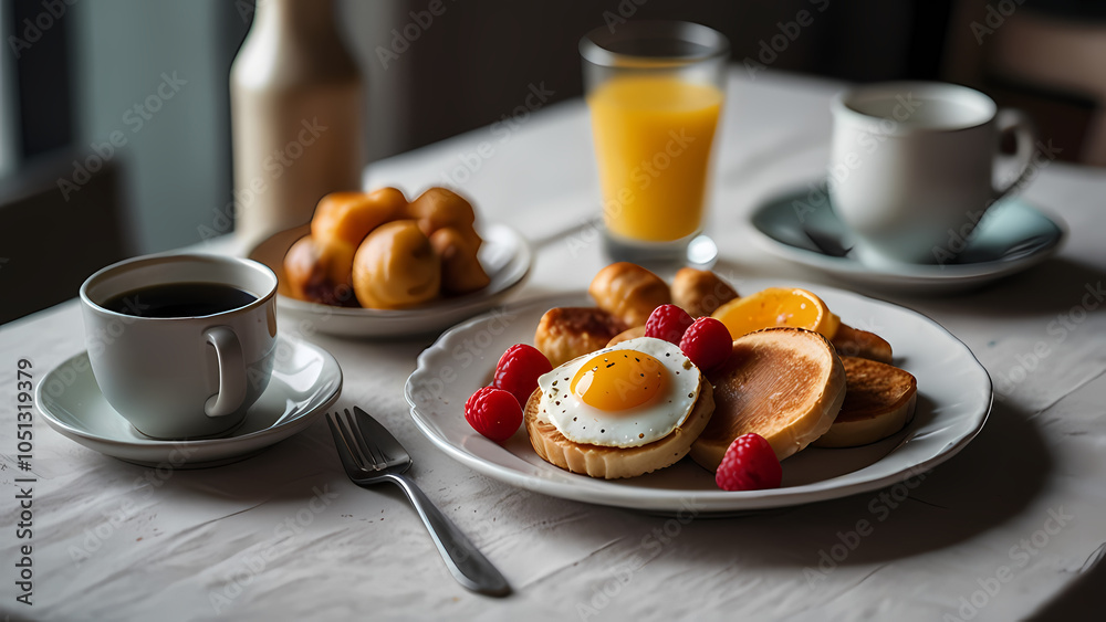 Breakfast on the table Breakfast on the table