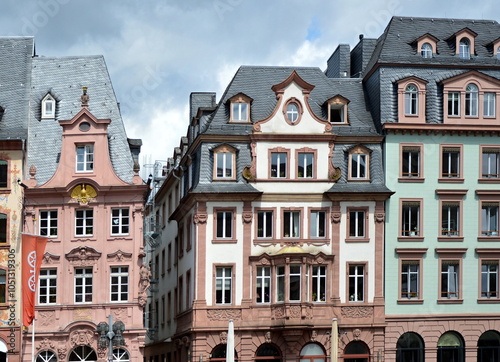 Historical Buildings in the Old Town of Mainz, the Capital of Rhine Land - Palatinate