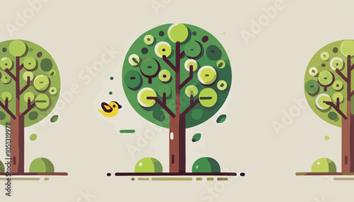 Conceptual vector illustration of tree.