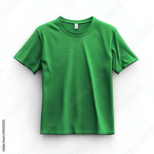 Realistic high quality green tshirt mockup isolated