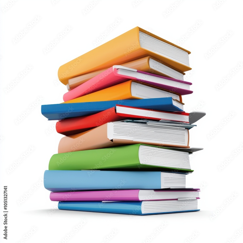 A colorful stack of books arranged neatly, showcasing various sizes and colors, symbolizing knowledge and learning. A colorful stack of books arranged neatly, showcasing various sizes and colors, symbolizing knowledge and learning.