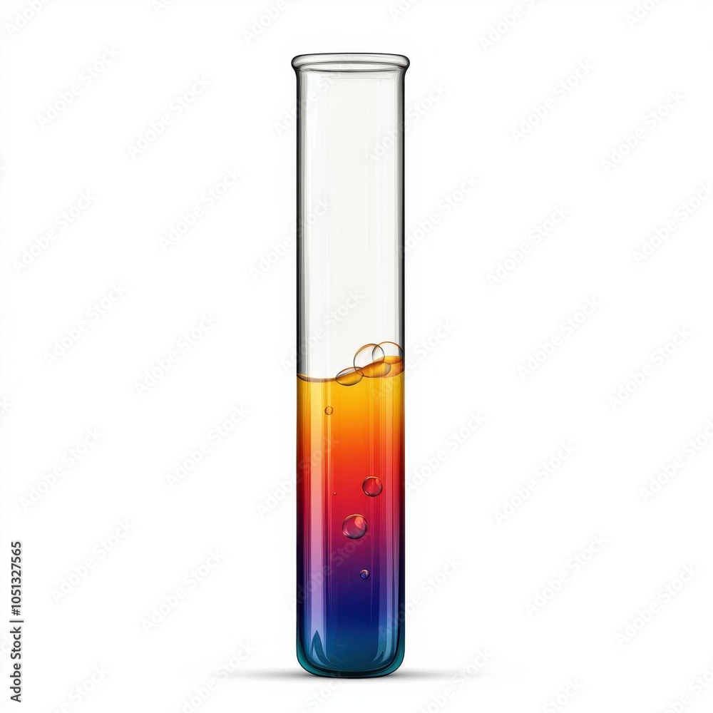 A colorful test tube filled with liquid displaying a gradient of orange to blue, with bubbles rising to the surface, symbolizing science and experimentation. A colorful test tube filled with liquid displaying a gradient of orange to blue, with bubbles rising to the surface, symbolizing science and experimentation.