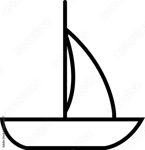 Sailboats vector For Print, Sailboats vector Clipart, Sailboats , Black shape of a sailboat is in a side view, isolated on transparent background, Sea yachts. Extreme lifestyle. used for mobile app.