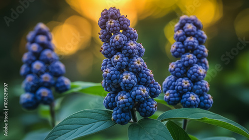 Chaste Tree Berry - Shrub with purple flowers and small dark berries