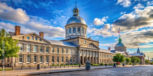 Historical landmark Bonsecours Market in Old Montreal, Quebec, Canada , historic, iconic, architecture, landmark photo