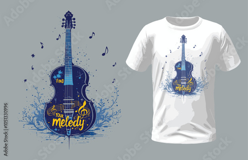 Find your melody, music t-shirt design
