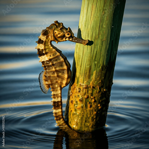 that male seahorses are the ones who get pregnant?  That's right, the female seahorse deposits her eggs into the male's brood pouch, where they are fertilized and develop until they're ready to hatch! photo