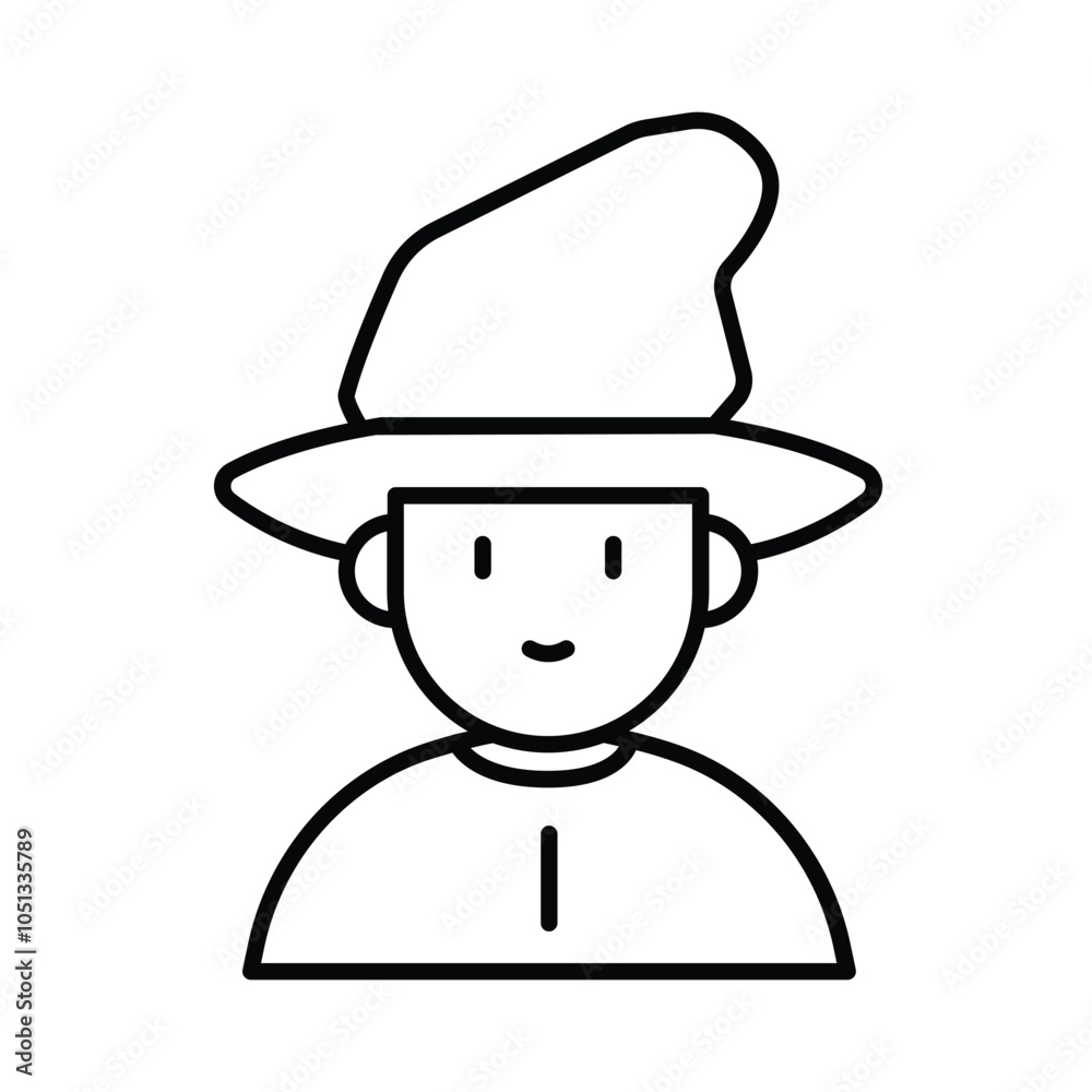Magician Lineart Icon Magician Lineart Icon