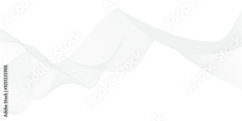 Frequency flow isolated science curve energy blend white and gray web technology smooth futuristic line. vector science bright frequency technical beautiful digital stripe line modern background.