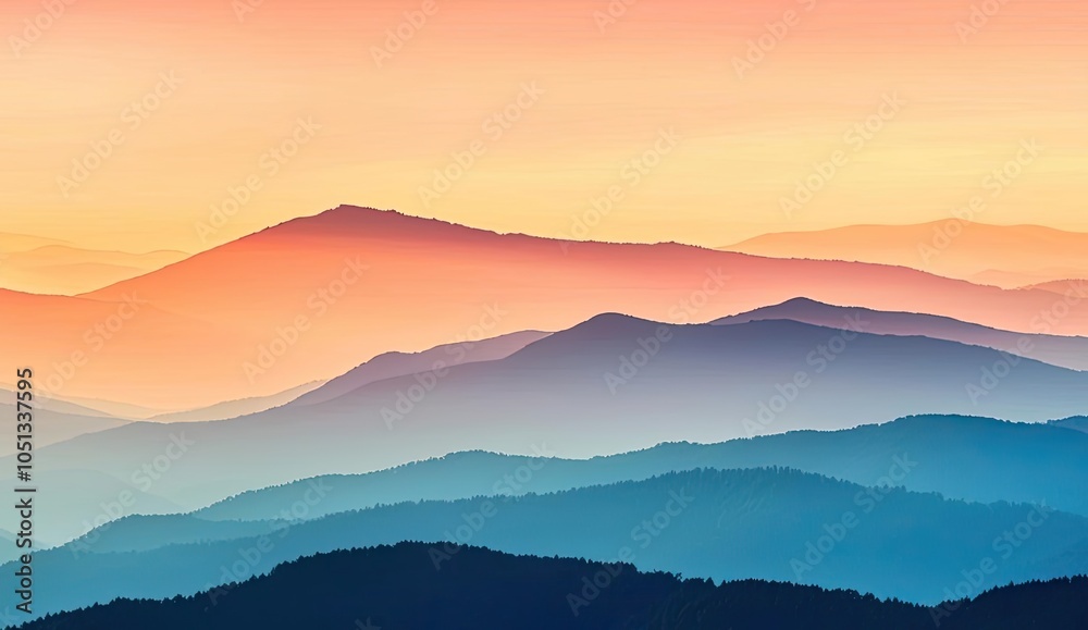 Silhouette of a woman with a mountain landscape integration at sunset. Silhouette of a woman with a mountain landscape integration at sunset.