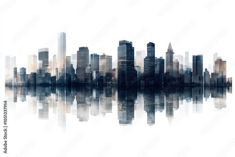 panorama view of buildings in the city urban area illustrator. panorama view of buildings in the city urban area illustrator.