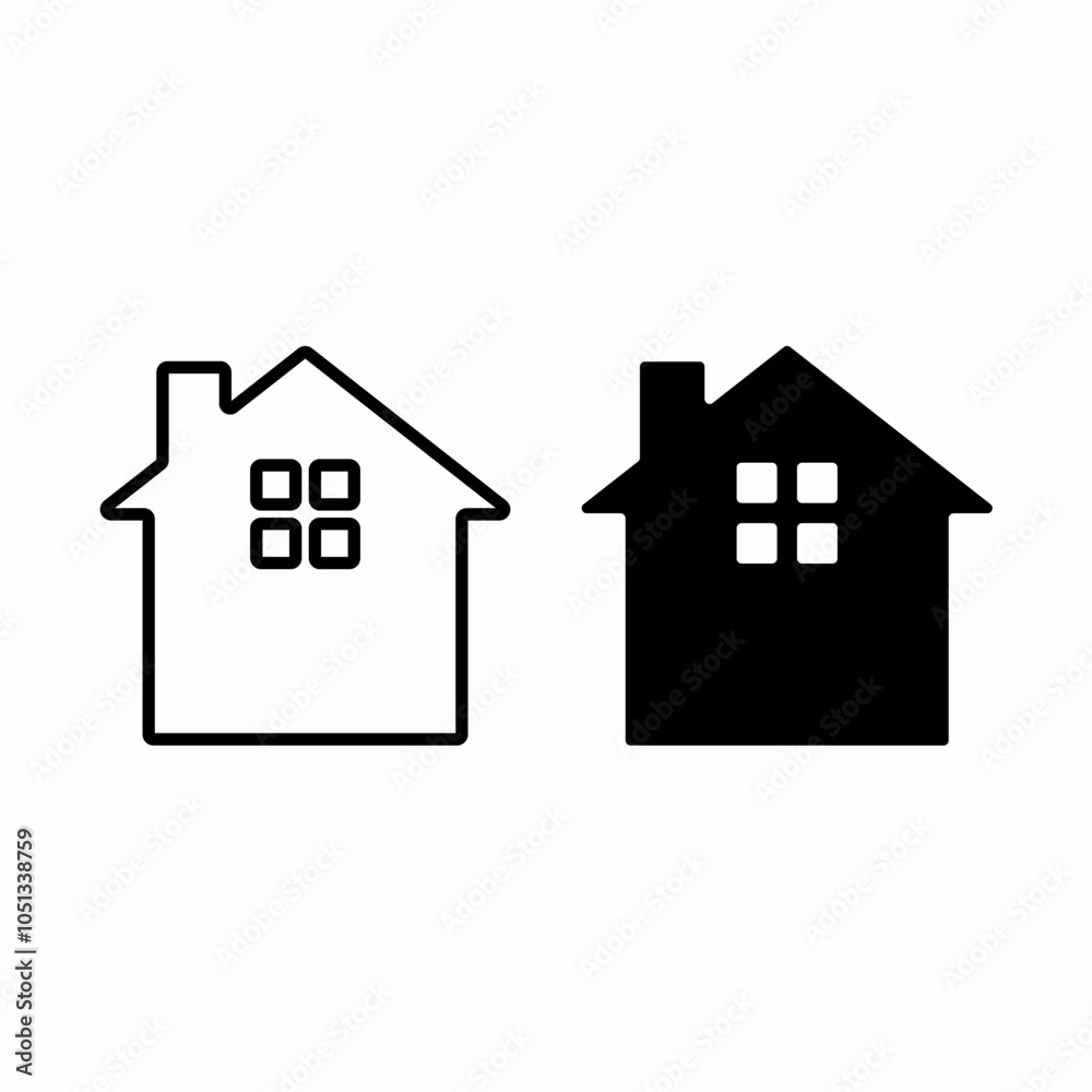 Home icon. Simple house vector icon for apps and web. Home icon. Simple house vector icon for apps and web.