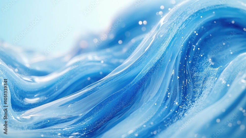 Abstract blue wave with sparkling highlights. Abstract blue wave with sparkling highlights.