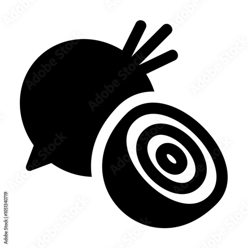 Betroot Glyph Icon Vector
