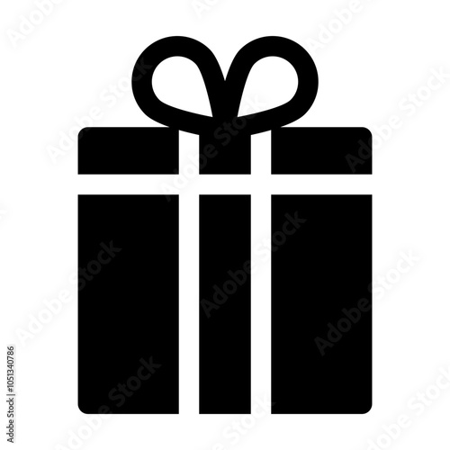 Present Glyph Icon Vector