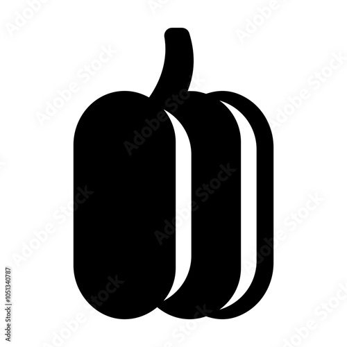 Pepper Glyph Icon Vector